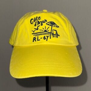 Polo Ralph Lauren Côte d'Azur RL-67 Yellow Adjustable Men's Baseball Cap Beach